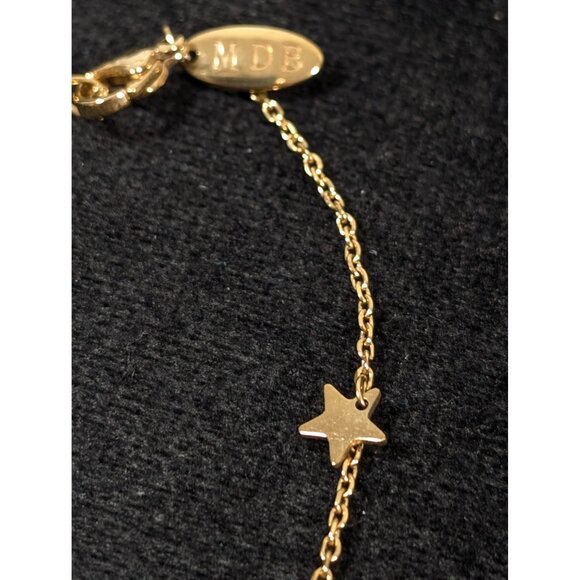 MDB Marina De Buche Celestial Chain Bracelet Gold Tone Moon Stars 7.5" - Picture 3 of 6
